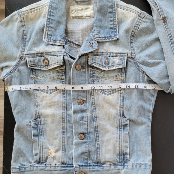 Women’s Aeropostale Jean Jacket, M, Spring, Classic Denim EUC - Picture 5 of 6